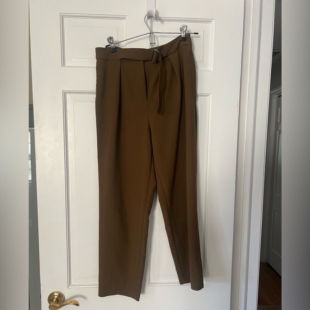 Topshop trousers in olive green